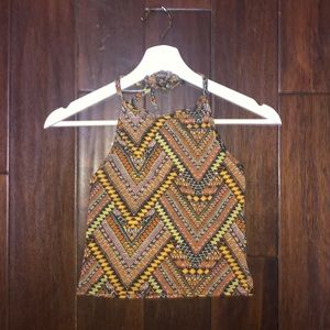 H&M Tribal Cropped Halter Top